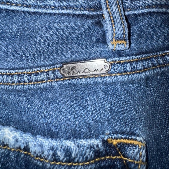 KanCan Ultra High Rise Distressed Denim Cutoff Shorts - Picture 6 of 7